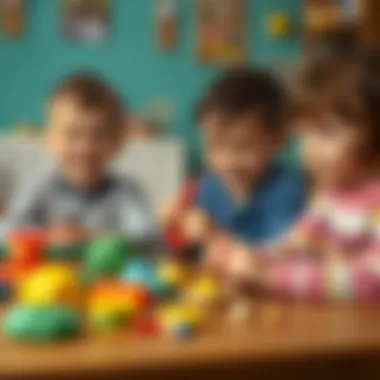 Children engaged in creative play with Play-Doh
