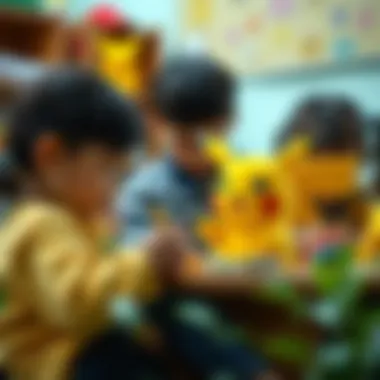 Children Engaging in Pikachu-Themed Activities Children engaging in Pikachu-themed activities enhancing creativity and learning.