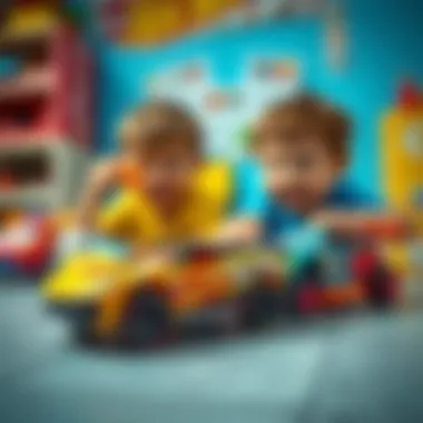 Children playing with Hot Wheels cars, showcasing creativity and imagination