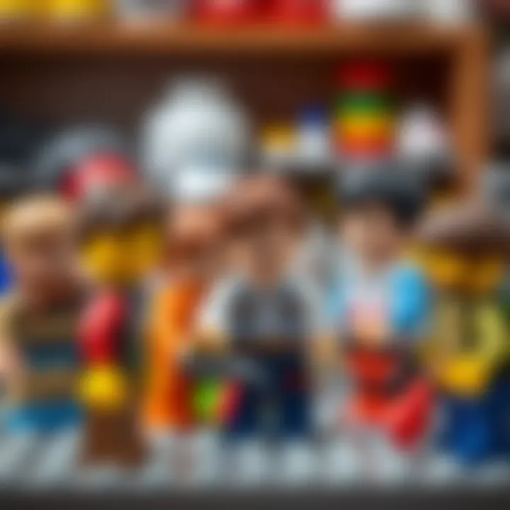 Children engaging in imaginative play with Lego minifigures, demonstrating their role in creativity.