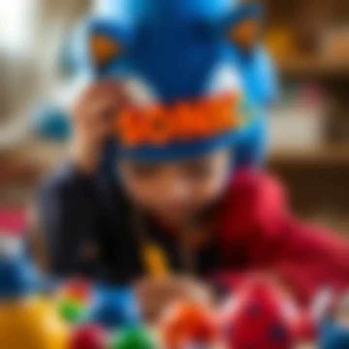 Children engaging with Sonic hat during playtime, enhancing creativity