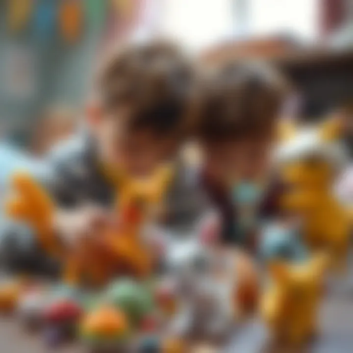 Children playing with Pokemon Cat toys, showcasing creativity and joy.