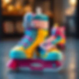 Colorful children's skates in various designs