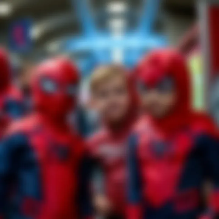 Children Embracing the Spider-Man Experience Children enjoying in Spider-Man costumes
