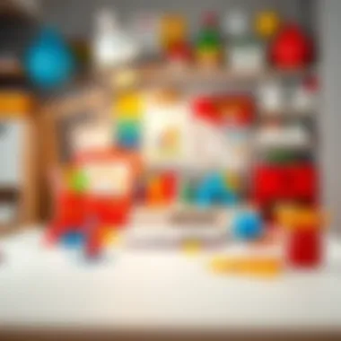 Organized Workspace for Learning An organized workspace for children featuring educational materials