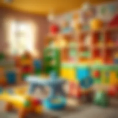 A vibrant playroom filled with colorful toys and learning materials