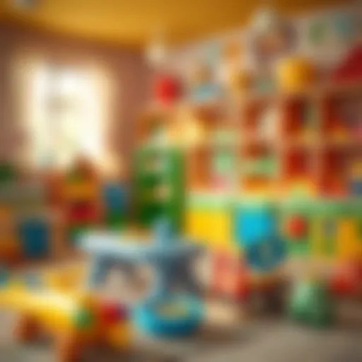 A vibrant playroom filled with colorful toys and learning materials