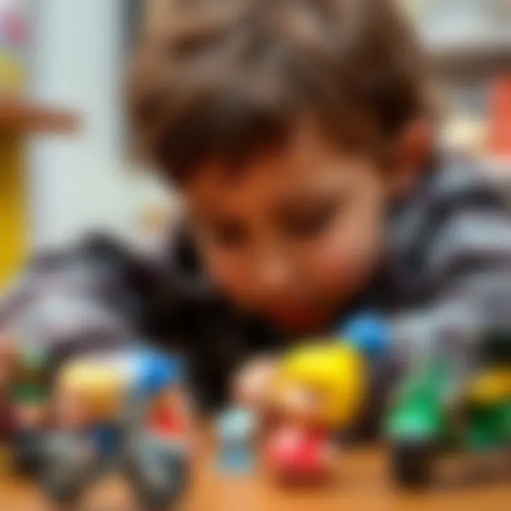 A child engaging with Cicciobello toy models