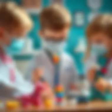 Imaginative Play with Doctor Toys Children engaging in imaginative play with doctor toys.