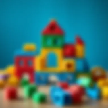Colorful building blocks for toddlers