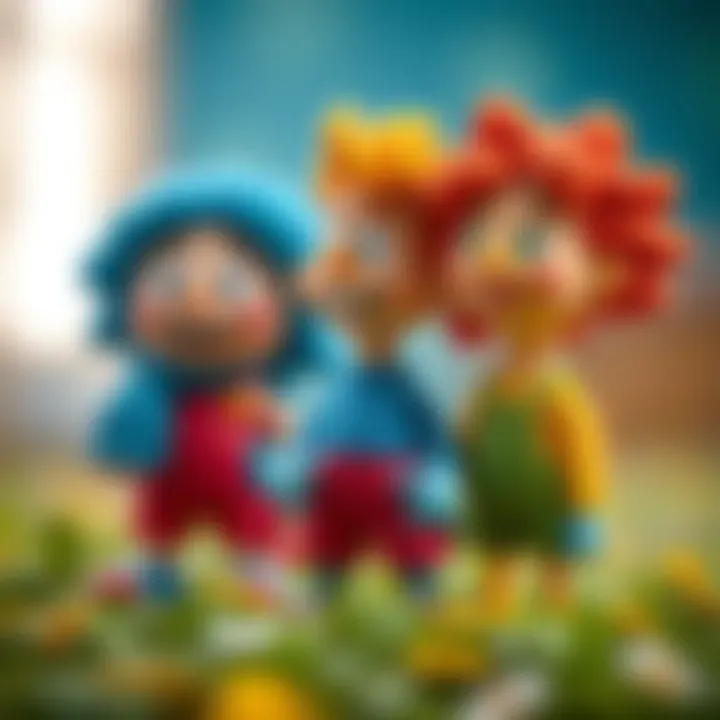 Colorful characters from a popular educational series for five-year-olds.