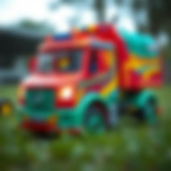 Vibrant Electric Truck Toy Design Colorful electric truck toy for children