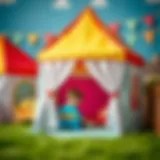 Colorful play tent fostering imaginative play
