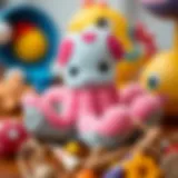 Colorful plush octopus designed for imaginative play