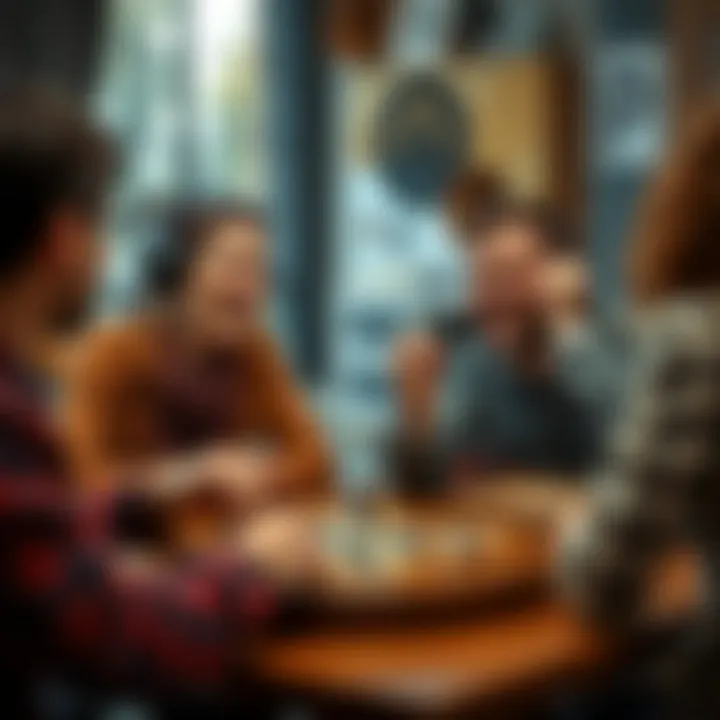 Couple laughing while playing a strategy game