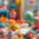 Colorful educational toys inspired by the ocean and space