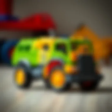 Promoting Motor Skills with Toy Trucks A colorful toy truck promoting motor skills development