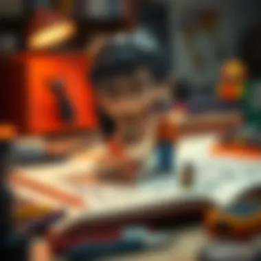 Artistry Enhanced by Digital Pens Artist creating with a digital pen