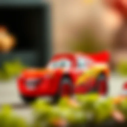 Dinoco McQueen toy showcasing vibrant colors and dynamic design