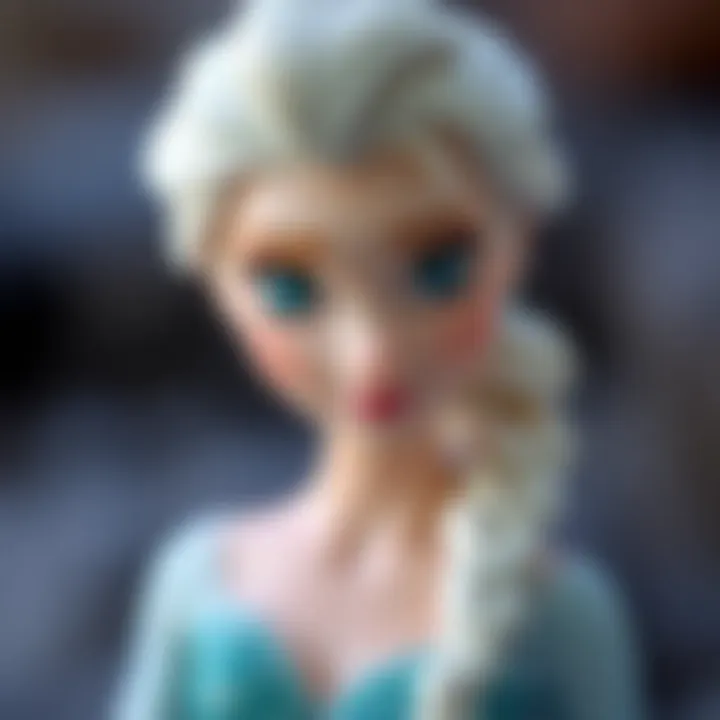 A close-up of Elsa with a thoughtful expression, reflecting her complex character development.