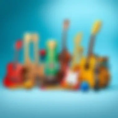 Diverse range of musical instruments for kids