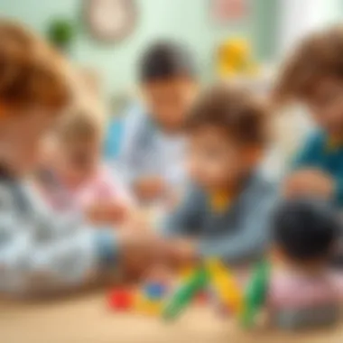 A group of children playing with doctor toys, showcasing empathy