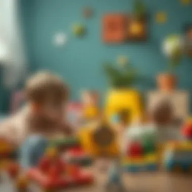 Children exploring and learning with toys