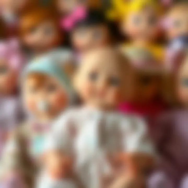 Diverse Range of Developmental Baby Dolls A colorful array of baby dolls designed for developmental play.