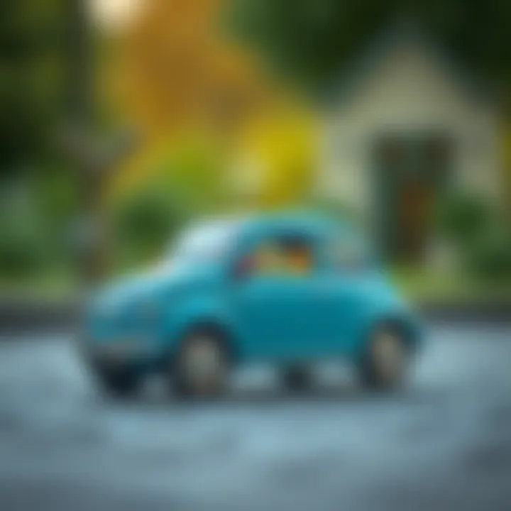 Simple cartoon car illustration