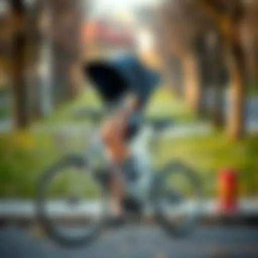 A stylish bicycle stroller designed for parents