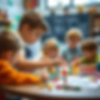 An educational setting where children are learning through art