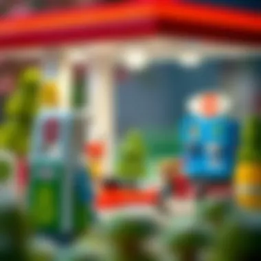 Educational elements integrated into gas station toys for learning