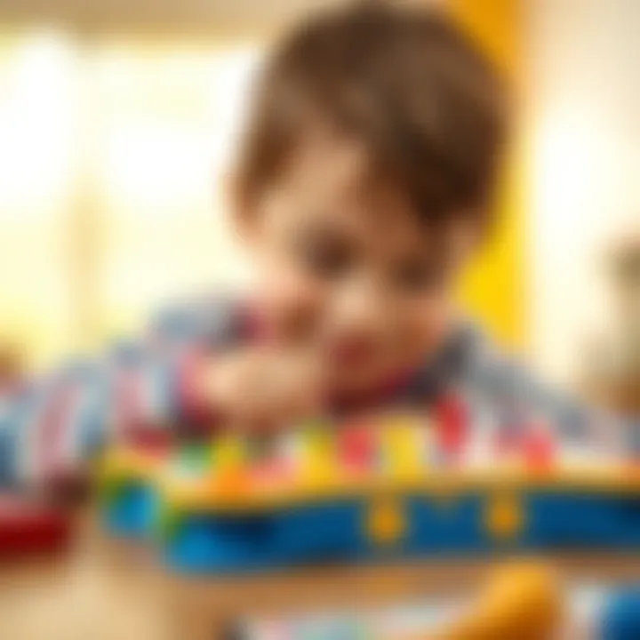 Child enjoying a cognitive board game