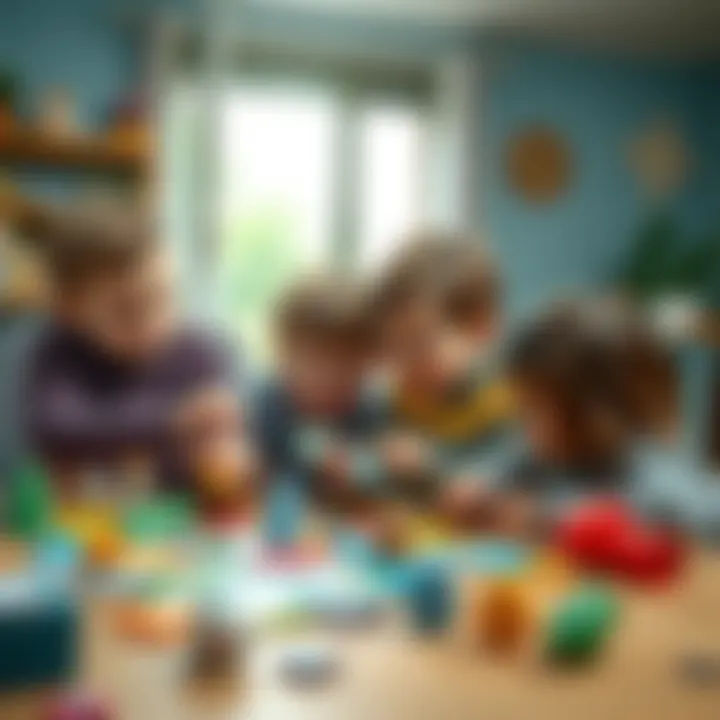 Children collaborating in a puzzle game