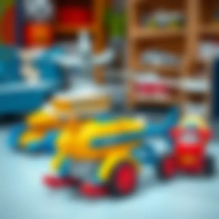 An educational setting with toys promoting motor skills