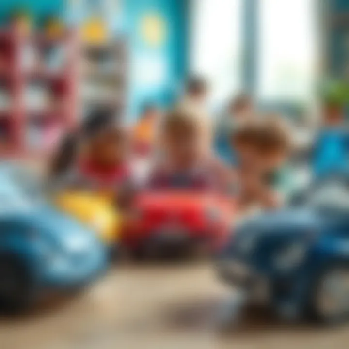 An educational setting with children learning through Volkswagen toy cars