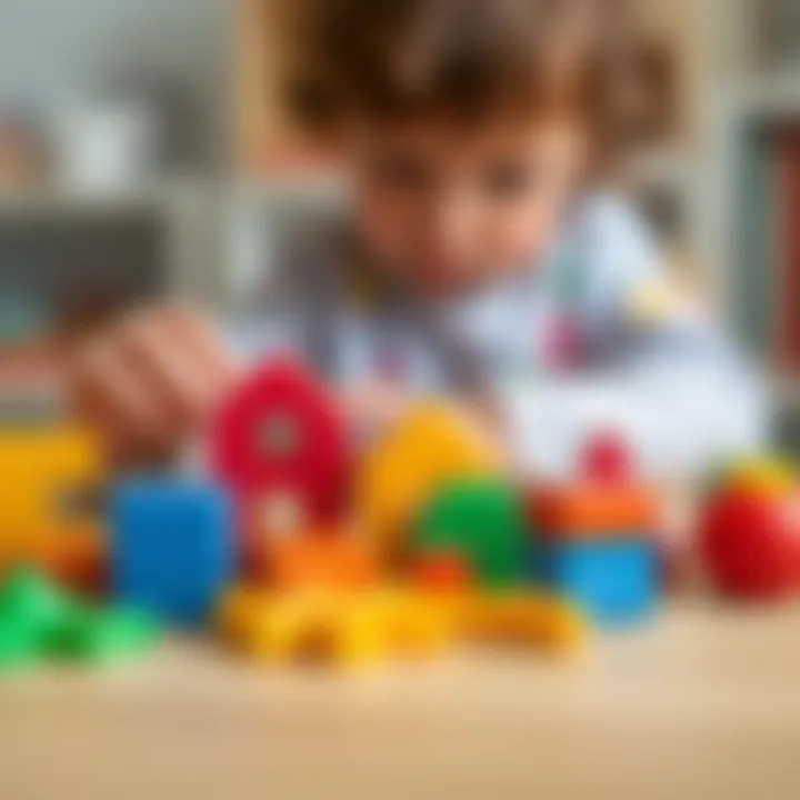 Educational toy set with various shapes and colors