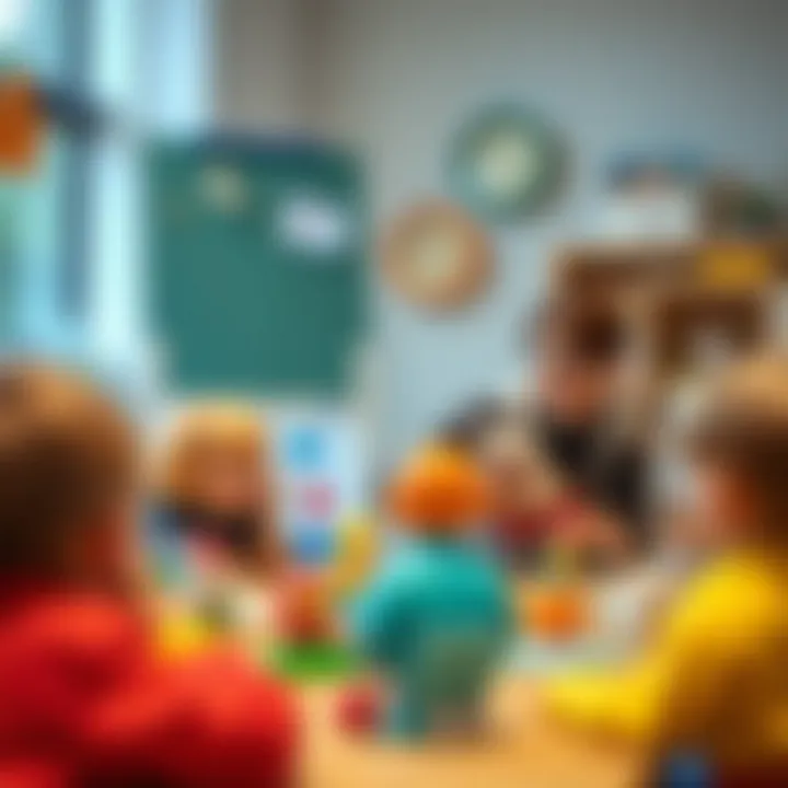 A group of educators discussing the educational benefits of pisi pisi toys.