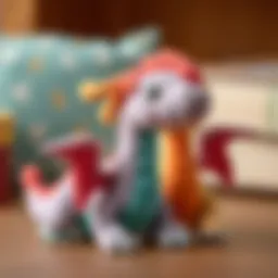 Colorful dragon plush toys inspiring creativity