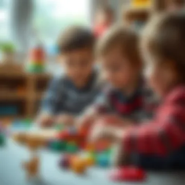 Engaging in Educational Play Therapy Children engaging in play therapy with educational toys
