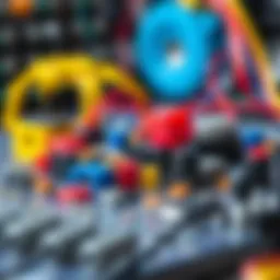 Colorful electronic components for educational kits