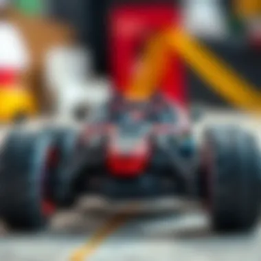 An advanced remote control car showcasing intricate details and design