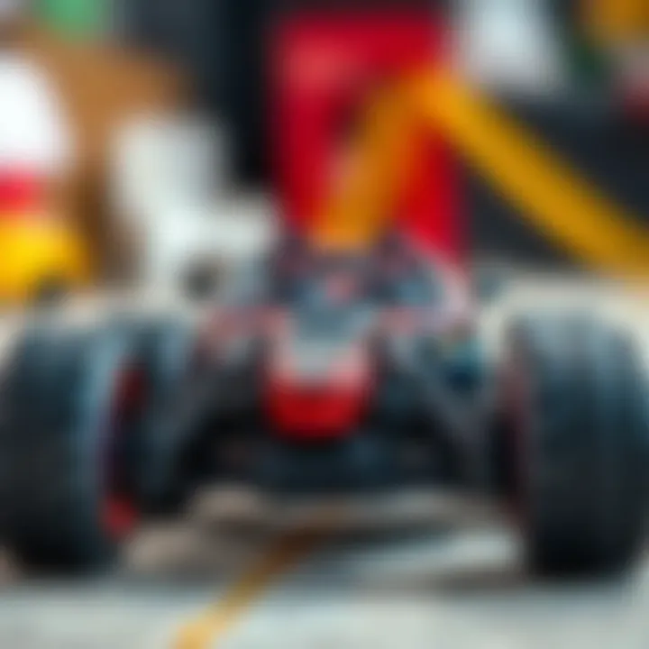 An advanced remote control car showcasing intricate details and design