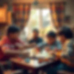 A family gathered around a board game, enjoying quality time together