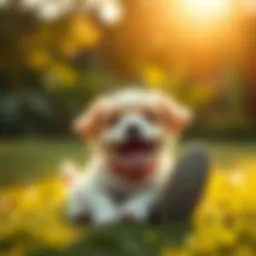 A playful puppy bringing joy to its owner