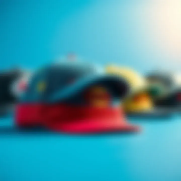 Various types of caps for boys