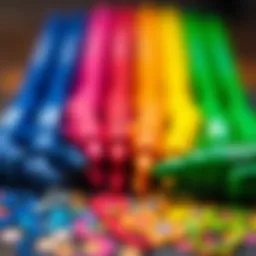 Vibrant colors of Faber Castel markers arranged artistically.