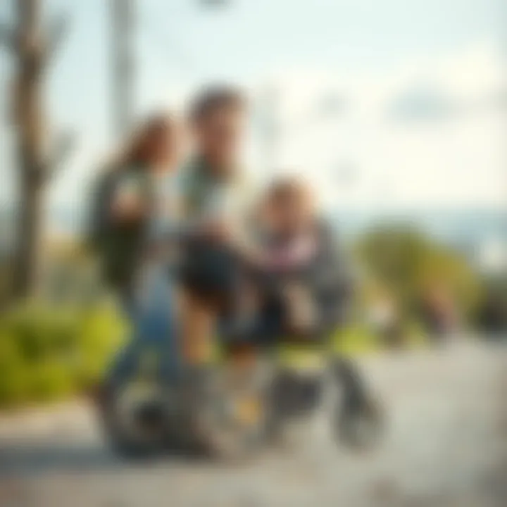 Adventure Together Family enjoying a day out with a large wheeled stroller