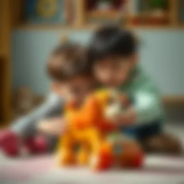 Children engaging with the Fisher Price educational dog