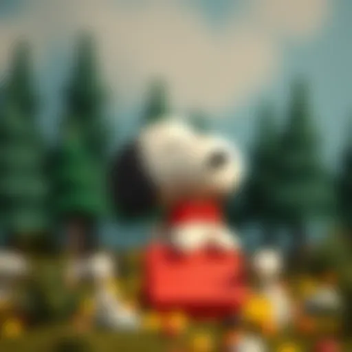 Snoopy engaging in imaginative play